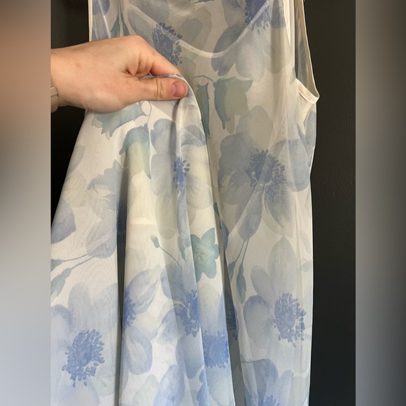 Vintage Sheer Floral Maxi Dress Size Small - Picture 4 of 6